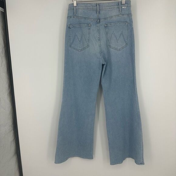 Mother The Hustler Roller Flood in Cheri Cheri Size 30 High Rise Wide Leg Light - Picture 15 of 15